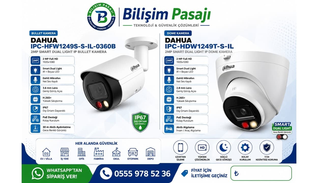 Dahua Güvenlik Kamera Sistemleri | IP Kamera, NVR, PoE Switch ve Teknik Destek